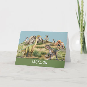 Cartão Aniversário Dinossauro Dinossauro Como Vida