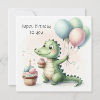 Cartão aniversário dinossauro Personalizar Personalizado