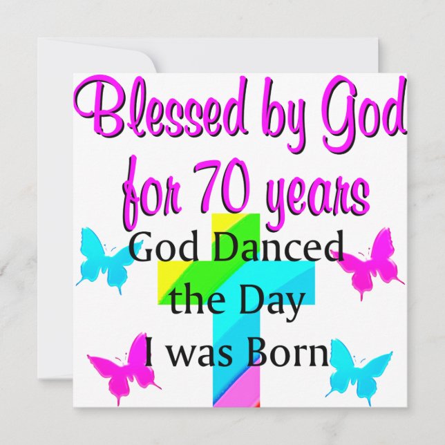 CARTÃO ANIVERSÁRIO DO 70 CRISTÃO (Frente)