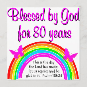 CARTÃO ANIVERSÁRIO DO 80 CRISTÃO