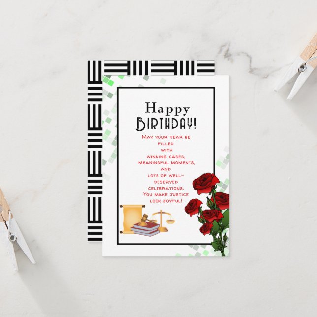 Cartão aniversário do advogado (Frente/Verso In Situ)