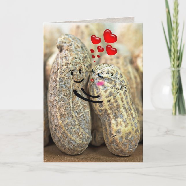 Cartão Aniversário do Amor dos Amendoins (Frente)