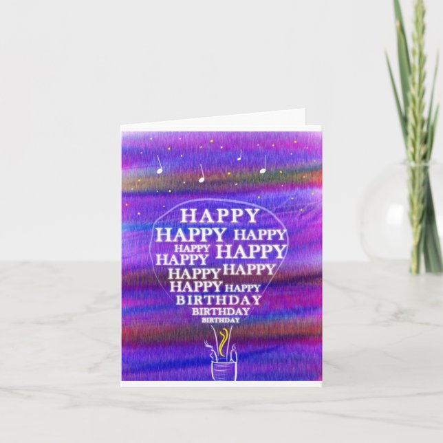 Cartão Aniversário do Balão (Frente)