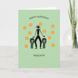 Cartão Aniversário do Bebê Africano e do Feliz Vibe