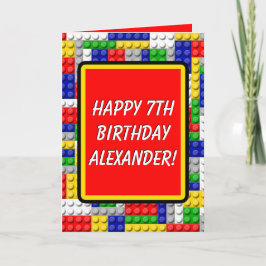 Cartão Aniversário do "Blocks Smart Boy"