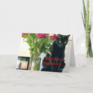 Cartão Aniversário do "Bons Mews/Maus Moços"