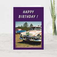 Aniversário do carro 1950 abandonado