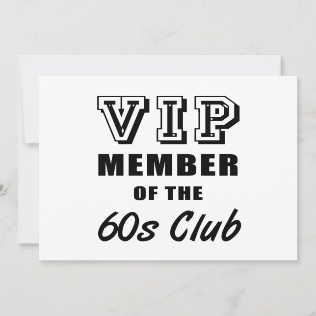 Cartão Aniversário do Clube dos Anos 60 (Frente)