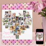 Cartão Aniversário do Coração Foto Colage Pink Love Heart<br><div class="desc">Cartão de aniversário de casamento do Heart Photo Collage que você pode personalizar com até 36 fotos diferentes e seu dentro de mensagem personalizada. A colagem de fotos em forma de coração é feita de figuras verticais, paisagísticas e quadradas. Se você tiver algum problema com uma foto mostrando no seu...</div>