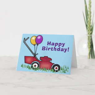 Cartão Aniversário do Cortador de Grama