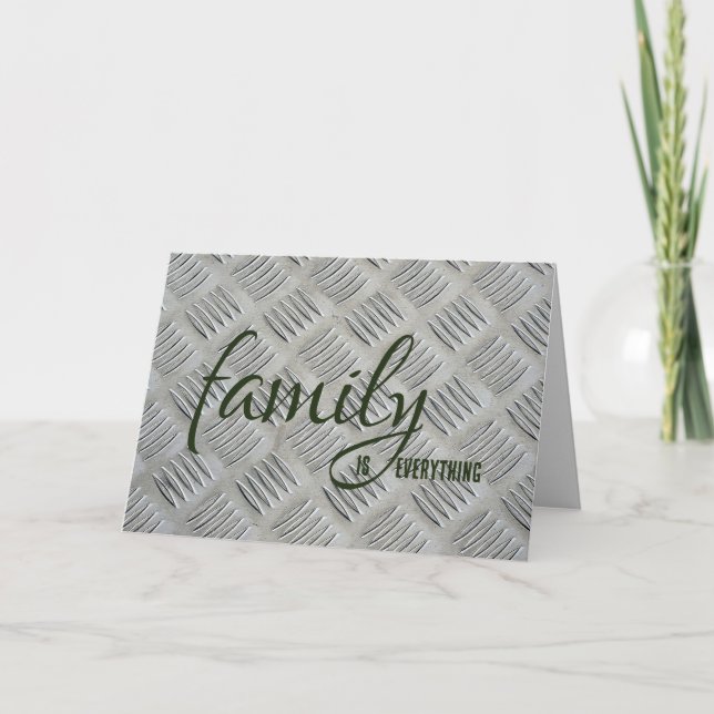 Cartão Aniversário do cunhado Design em metal cinza (Frente)