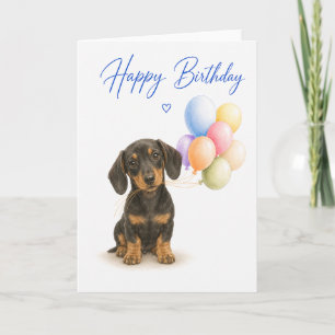 Cartão Aniversário do Dachshund