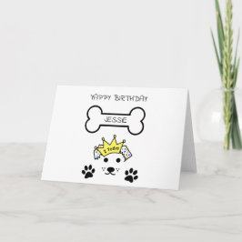 Cartão ANIVERSÁRIO DO DOG YAPPY, Nome Personalizado
