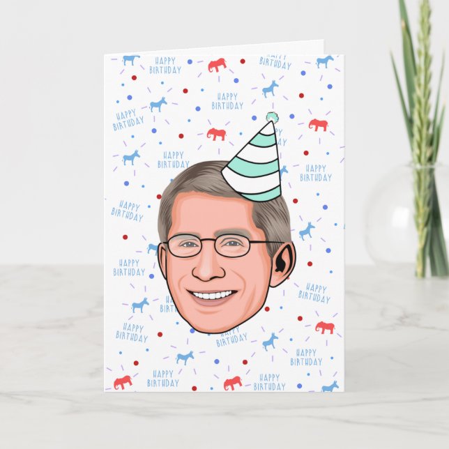 Cartão Aniversário do Doutor Fauci (Frente)