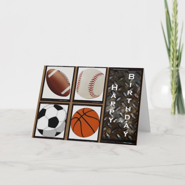 Cartão Aniversário do Esporte (Frente)