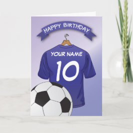 Cartão Aniversário do Esporte Personalizado de Camisa Azu
