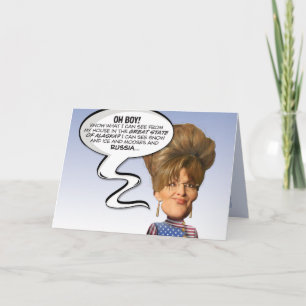 Cartão Aniversário do Estado Excelente de Sarah do Alask