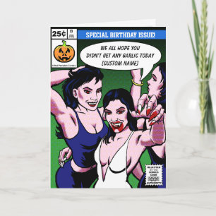 Cartão Aniversário do Estilo Quadrado do Horror