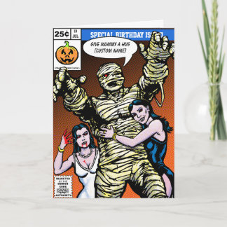 Cartão Aniversário do Estilo Quadrado do Horror