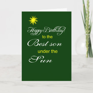 Cartão aniversário do filho