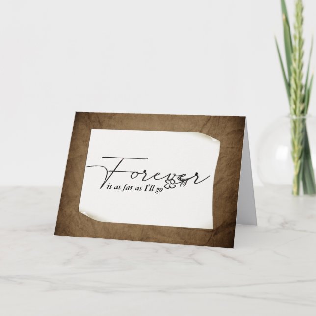 Cartão Aniversário do Forever no Papel Curvo (Frente)