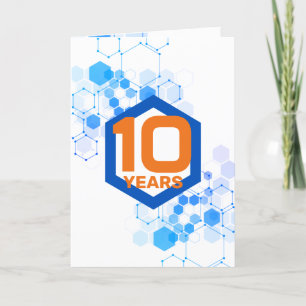 Cartão Aniversário do funcionário universal de tecnolog