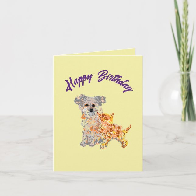 Cartão Aniversário do G Card: Irmão, Amor Irmã (Frente)