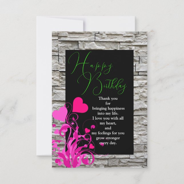 Cartão Aniversário do Lover (Frente)