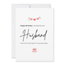 Aniversário do Marido Minimalista Simples