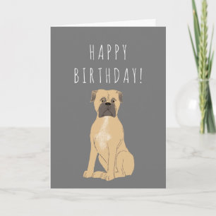 Cartão Aniversário do Mastiff ou Adicionar seu próprio