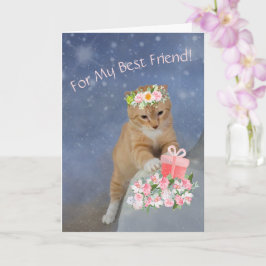 Cartão Aniversário do Melhor Amigo Kitten