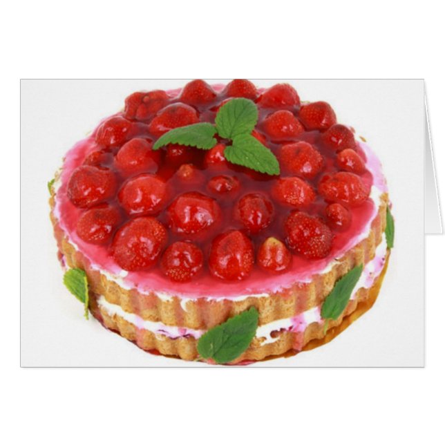 Cartão Aniversário do Morango Amortecedor Ficam Bem (Frente Horizontal)