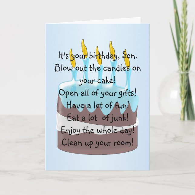 Cartão Aniversário do Nasthday Cake Personalizado (Frente)