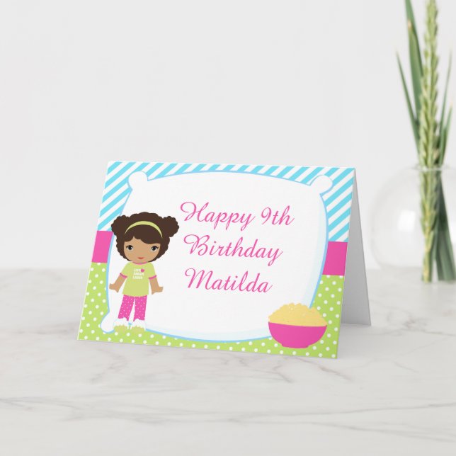 Cartão Aniversário do Partido Descaneiro Africano America (Frente)