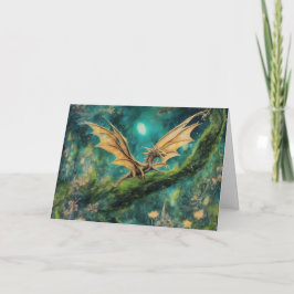 Cartão Aniversário do Pequeno Dragão Marrom