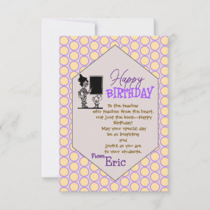 Cartão Aniversário do Professor
