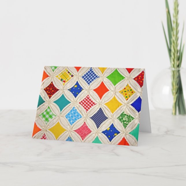 Cartão Aniversário do Quilter (Frente)