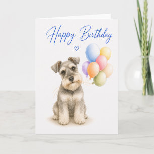 Cartão Aniversário do Schnauzer Miniatura