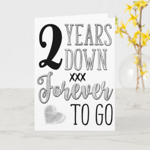 Cartão Aniversário Do segundo, Dois Anos Atrás Para Ir Pa