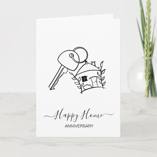 Cartão Aniversário do seu novo carro de agente imobiliári (Frente)