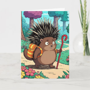 Cartão Aniversário do Sobrinho Porcupine