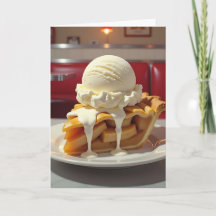 Aniversário do Sorvete de Apple Pie e Vanilla