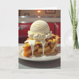 Cartão Aniversário do Sorvete de Apple Pie e Vanilla