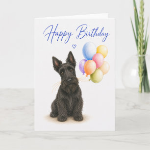 Cartão Aniversário do Terrier Escocês
