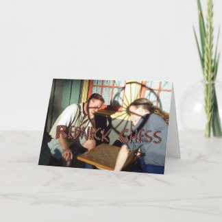 Cartão Aniversário do Xadrez Redneck