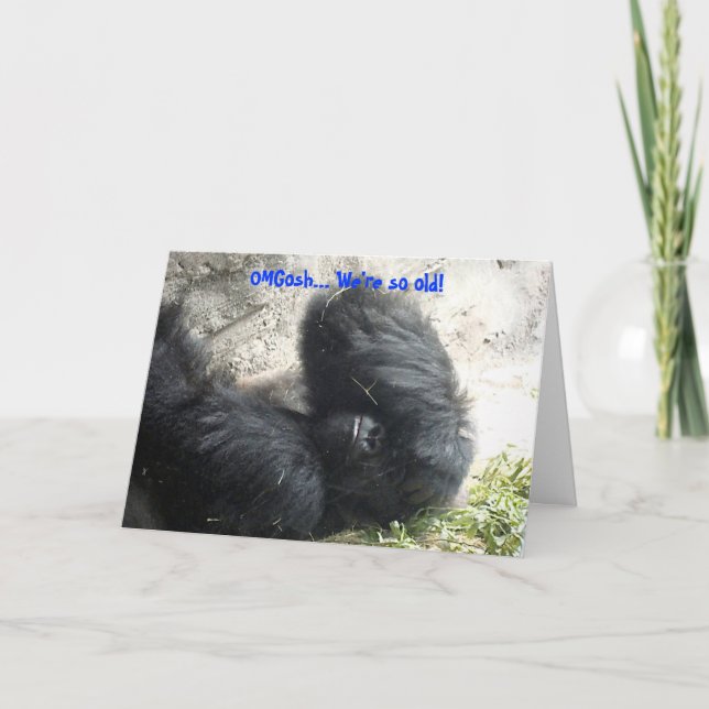 Cartão Aniversário dos Amigos Antigos (Frente)