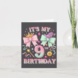 Cartão Aniversário É Meu 9º Aniversário Lindas Princesas 