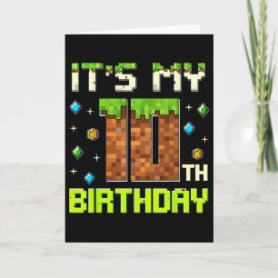 Cartão Aniversário é o meu 10º Aniversário Gamer Núm.