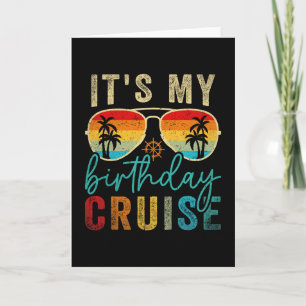 Cartão Aniversário em Família Cruising Sungles É Meu Aniv