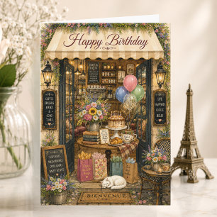 Cartão Aniversário em Paris Amante de Paris Verão Anivers
